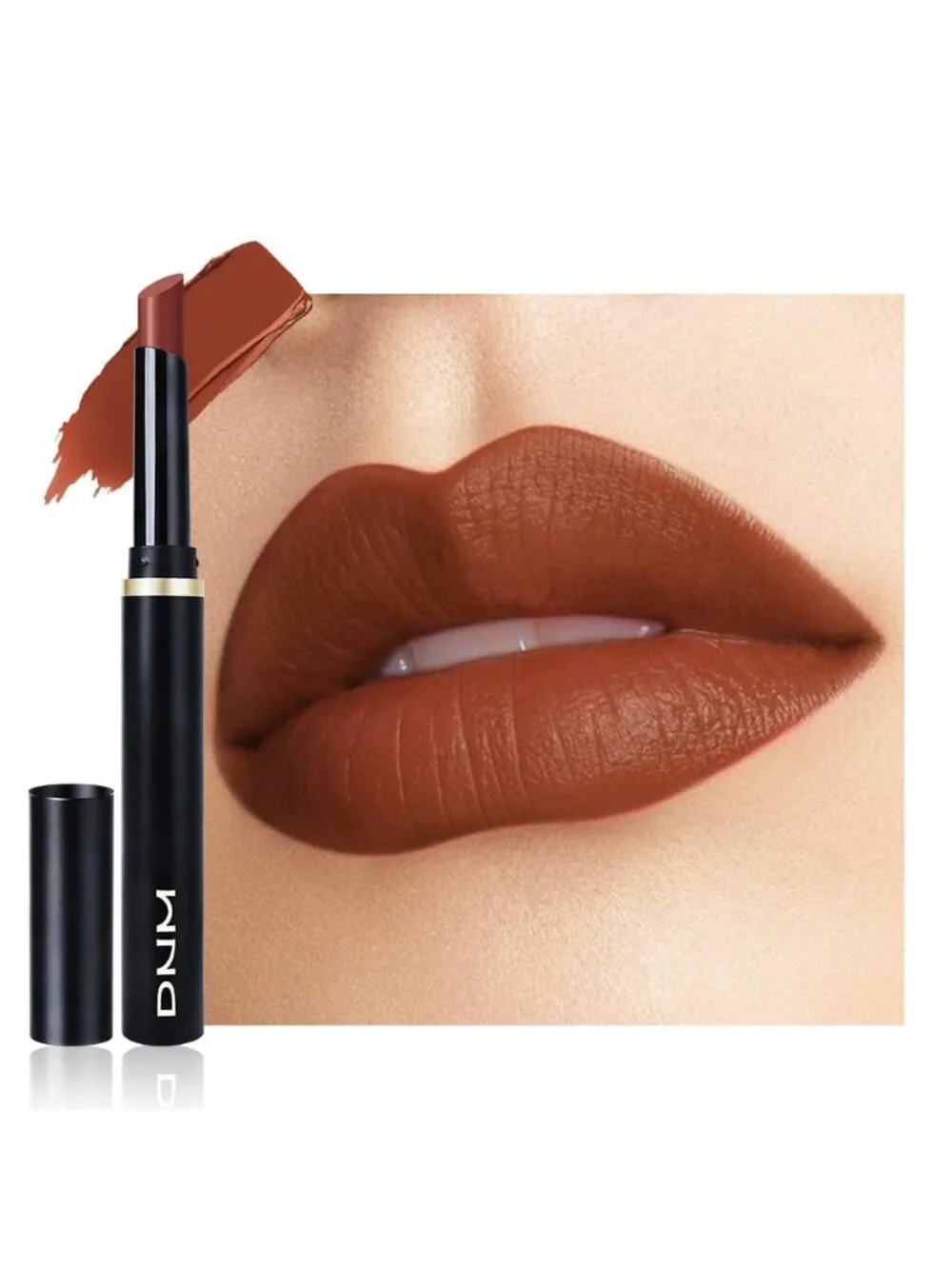 Women's 886# Warm Brown Long Lasting Waterproof Velvet Matte Stick Lipstick